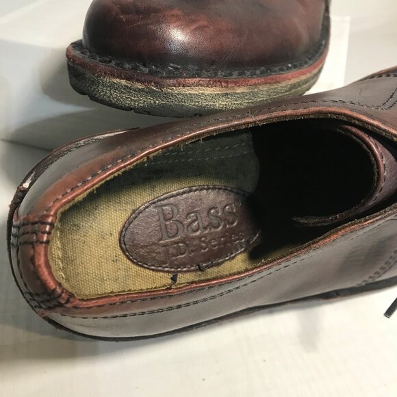 Bass Dress Shoes Fairmount  JD Series Mens Leather Burgandy Brown Size 9D Brazil - Picture 8 of 11